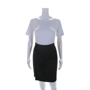 Kenzo Jungle Womens Unlined Knee Length A Line Skirt Black Size 42